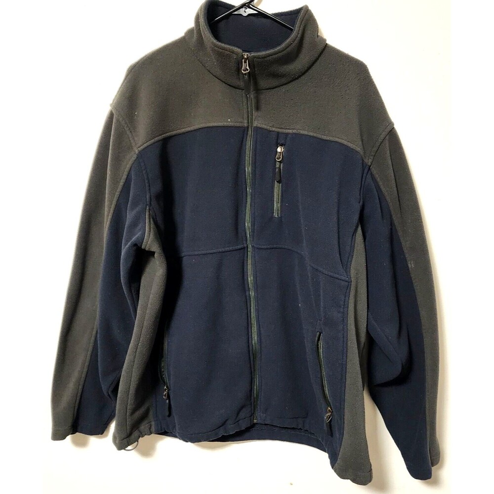 Red Head Men Faux Fur Lined Full Zip Fleece Jacket Size XL